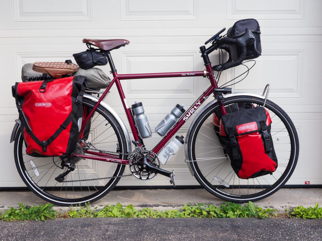 fully loaded touring bike