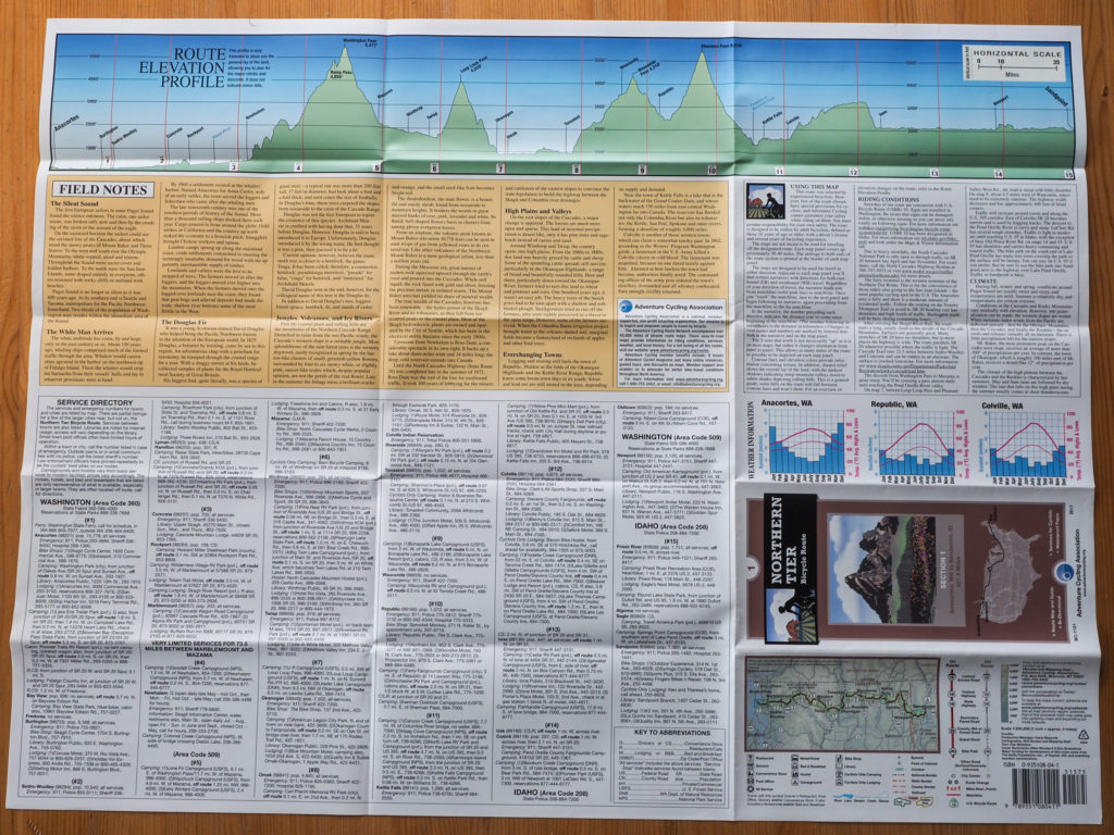 Adventure Cycling paper map